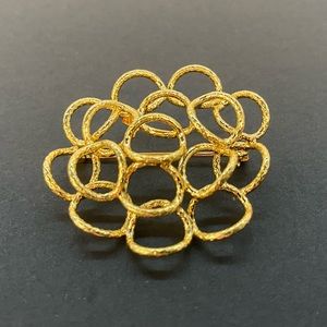 abstract floral vintage 1/20 12K GF gold filled brooch